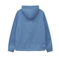 thumbnail image 7 of Mohiass Womens Sweatshirts Half Zip Pullover Fleece Quarter Zipper Hoodies 2025 Fall Fashion Clothes Light Blue 2XL, 7 of 7
