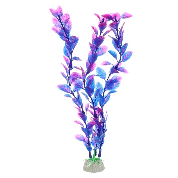 1uds Acuario Plástico Plantas, Artificial Acuática Planta para Peces Tanque Plantas Decoración, Púrpura