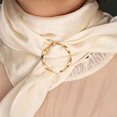 thumbnail image 4 of Topboutique Scarf Clips and Ring, T-Shirt Clip for Women, Fashion Metal Tshirt Pins, Tie Pearl Clips, Ring Wrap Holder, Circle Buckle for Clothes Hat Belt Decor, 4 Pack Golden, 4 of 7