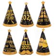 thumbnail image 3 of KAKOWELY 6 sombreros de fiesta de Año Nuevo, conos de papel, diademas y tiaras para la cuenta regresiva., 3 of 4