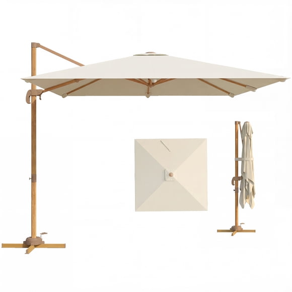 10 FT Patio Cantilever Umbrella, Aluminum Outdoor Offset Umbrella