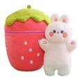 thumbnail image 3 of Almohada de felpa de fresa, almohada de peluche de peluche, linda muñeca de felpa de fresa, adorable para el día de San Valentín, regalo para niños Conejo de 30 cm., 3 of 10