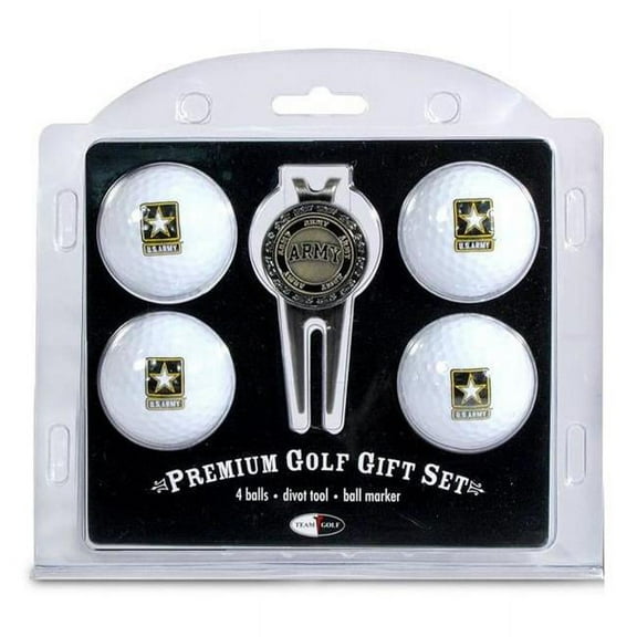Team Golf 57806 US Army Pack of 4 Golf Balls and Divet Tool Gift Set