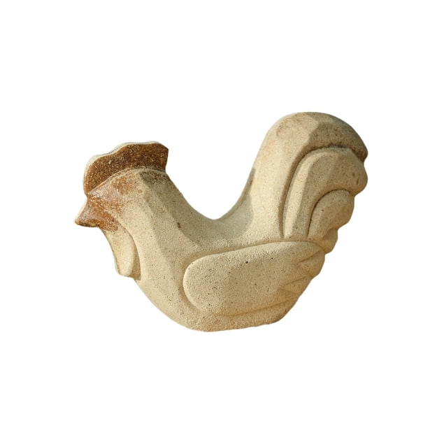 Estatua de mesa de madera para hacer tú mismo, en blanco, bonita para celebraciones, festivales y primavera. Pollo
