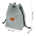 thumbnail image 2 of Bolsa de cámara Uxcell, bolsa con cordón y correa de hombro ajustable, bolso portátil para cámara DSLR, gris, tamaño XL, 2 of 7