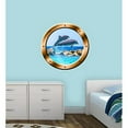 thumbnail image 2 of VWAQ 1 Dolphins Wall Sticker Porpoise Porthole 3D Wall Decal Peel And Stick Decor VWAQ-BP27 (24" Diameter), 2 of 2