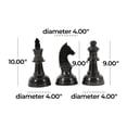 thumbnail image 5 of 9", 9", 10"H Dark Gray Aluminum Metal Chess Sculpture with Knight, Queen and King, by CosmoLiving by Cosmopolitan (3 Count), 5 of 16