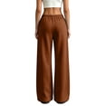 thumbnail image 7 of VV AVEORS Wide Leg Sweatpants Women Baggy High Waisted Gym Workout Joggers Elastic Waist Track Pants Brown M, 7 of 7