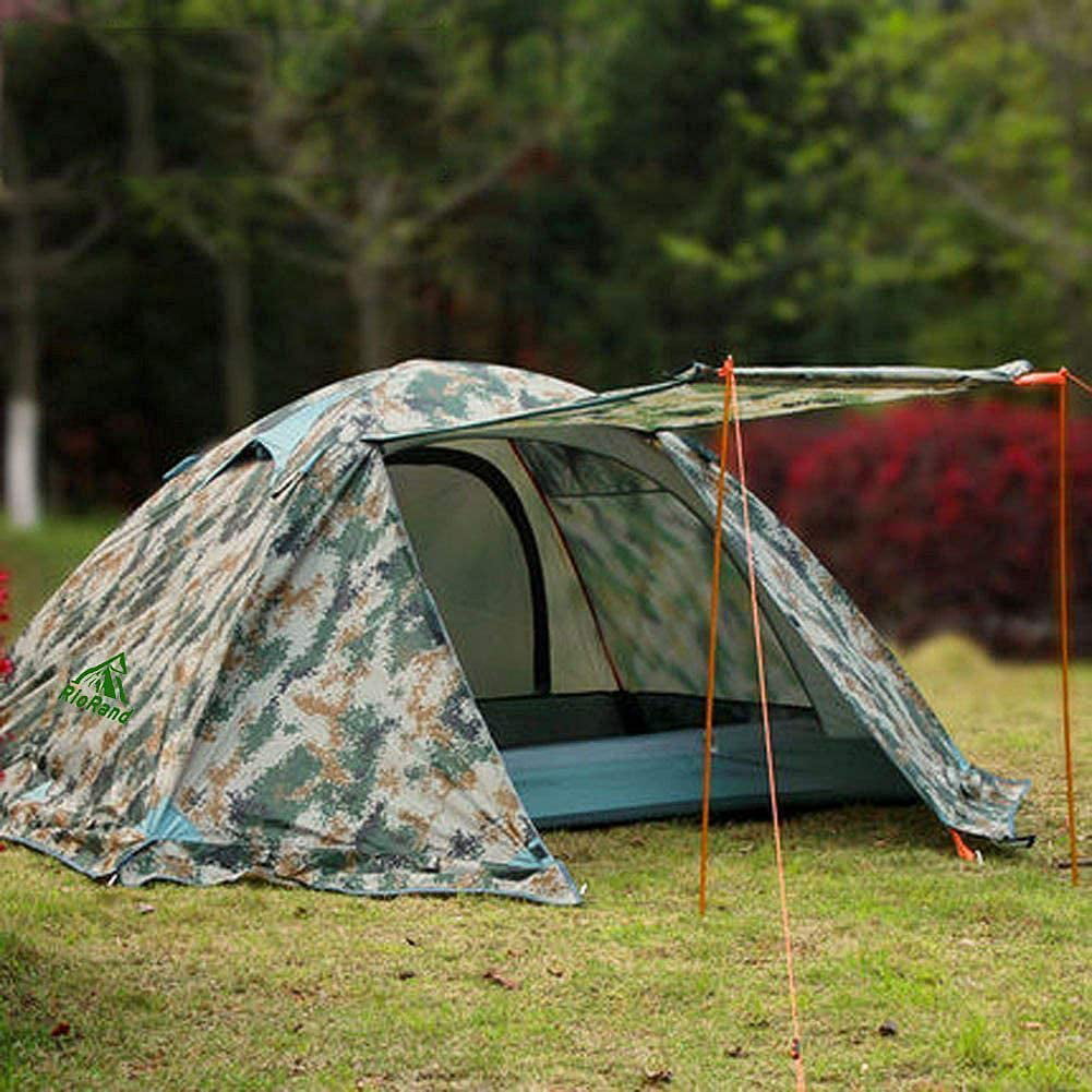RioRand Double Layer 2 Person 4 Season Aluminum Rod Outdoor Camping Tent Topwind 2 Plus with Snow Skirt