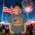 thumbnail image 2 of Gunia 250 Anniversary USA Shirt for Boys Patriotic Graphic T Shirt Fourth Of July Celebration Kids Print Tee Youth Casual Short Sleeve Shirt Summer 1-13 Years, 2 of 4