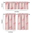 thumbnail image 6 of Kitchen Curtains 36 Inch Short - 3 Panel Set, Flamingo Tropical Bird Print, Rod Pocket Window Curtain, 100% Polyester for Hawaiian Summer Beach Decor, Easy Wash, 6 of 6
