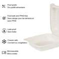 thumbnail image 3 of Café Express (150 Count) 8" x 8" Hinged Food Containers, PP Clamshell, Snap Tight with Easy Grip Tabs, Leak & Grease Resistant Box, Microwave-Safe Disposable Containers, 3 of 4