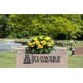 thumbnail image 2 of Sympathy Silks Artificial Cemetery Flowers 30" Yellow Amaryllis/Rose cemetery saddle, 2 of 5