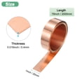 thumbnail image 3 of Rollo de lámina de cobre Uxcell, 2000 x 25 x 0.4mm/ 6.56ft x 1" x 0.016" Rollo de lámina de cobre para reparación del hogar/DIY, 3 of 7