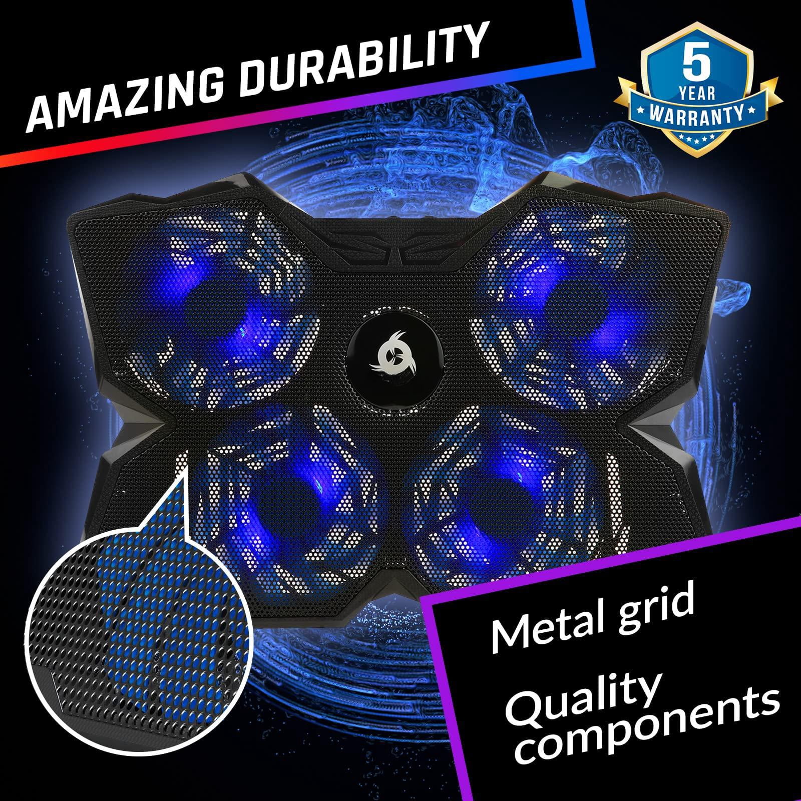 Wind Laptop Pad - More Than 500 000 Units Sold Version The Rapid Action Fan Stand With 4 Fans At 1200 Rpm Usb Ps5 Ps4 Blue