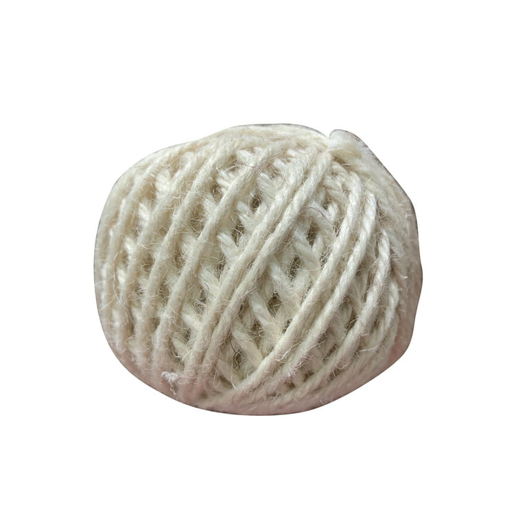 CleverDelights White Jute Twine - 100 Yards - 2mm Diameter - Eco-Friendly Natural Jute Twine String Rope