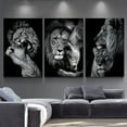 thumbnail image 6 of Three Frameless Canvas Posters, Modern Art, Animal Family Poster, Lion Family Poster, Ideal Gift for Bedroom Living Room Corridor, Wall Art, Wall Decoration, Winter Decoration, Room Decoration, 6 of 8