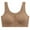 Khaki, variant on hotojiny Bras for Women Front Closure No Underwire Bras Seamless Full Coverage Everyday Bra V Neck Wireless Bralettes