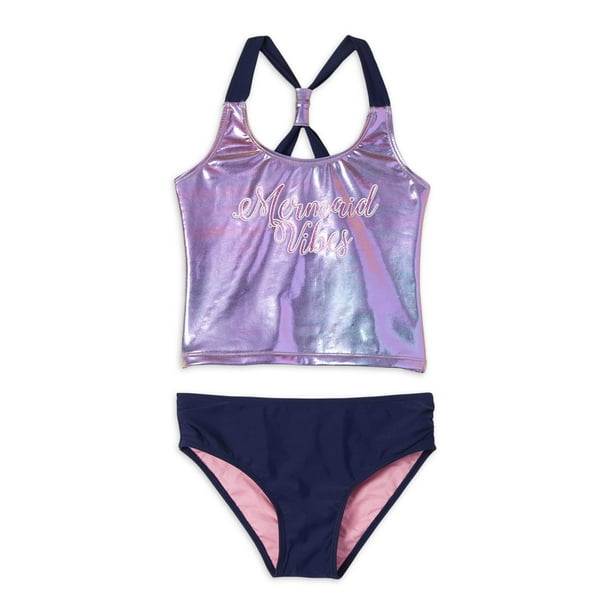 Limited Too Limited Too Girls Shimmering Mermaid Tankini Swimsuit
