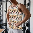 thumbnail image 5 of KLL Cute Cats Print Men's Muscle Gym Workout Stringer Tank Tops Bodybuilding Fitness T-Shirts Tank Tops Men-X-Large, 5 of 7