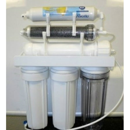 Reverse Osmosis Water Filter System 2 Outlet DI/RO 75 GPD Drinking/Aquariums