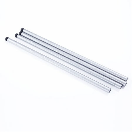 

Liwarace XM-304B Rectangle Carbon Steel Metal Assembly 5-Shelf Storage Rack Silver Gray