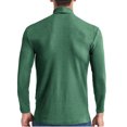 thumbnail image 2 of BONIXOOM Fall Sweaters Slim Jacket Pullover Casual Turtleneck Sweater Men Green 2XL(US:12), 2 of 3