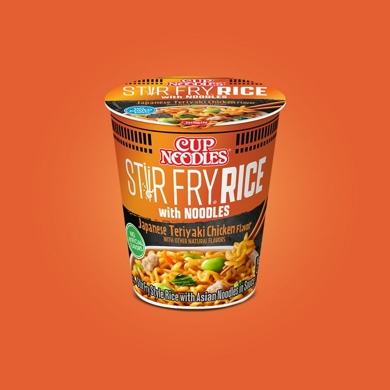 Nissin Cup Noodles Stir Fry Asian Instant Flavor Food, Teriyaki