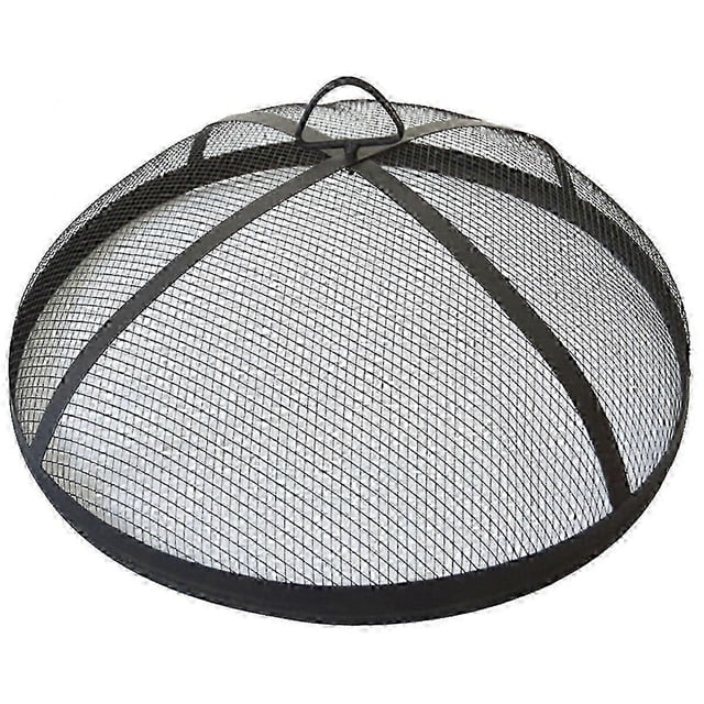 Écran Pare-Étincelles pour Foyer, Couverture d'Écran de Foyer Extérieur, Filet de Couverture Rond d'Écran de Foyer, Couverture de Foyer compatible avec Cour Arrière