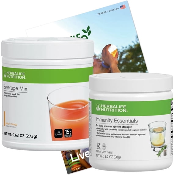 Beverage Mix: Peach Mango 9.88 oz. H E R B A L I F E. with Essentials 3.2g