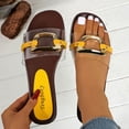 thumbnail image 6 of Roncen Women's Clear Flat Sandals Dressy Cute Sparkly Summer Vacation Slide Shoes, 6 of 7