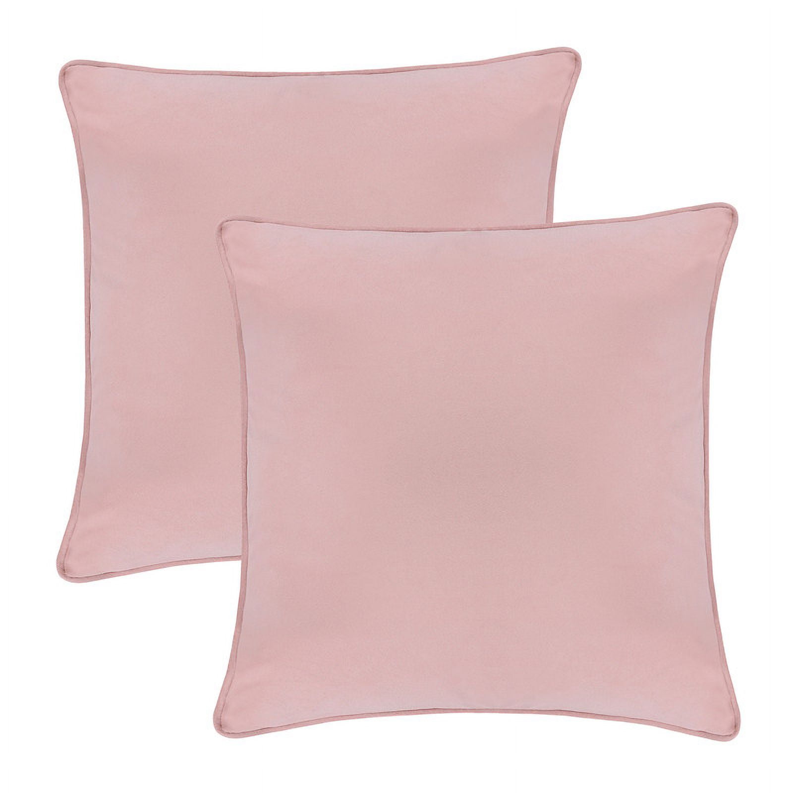A1HC Set of 2 Luxurious Soft Velvet Throw Pillow Covers Only, 20"x20", Pink, Decorative Cushion Covers with Hidden YKK Zipper for Sofa or Bed