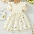thumbnail image 4 of Fgnfyis Dresses for Girls Floral Print Mesh Casual Play Outfit Soft Daily Comfortable Toddler Kids Toddler Princess Dress 100, 4 of 9