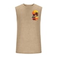 thumbnail image 6 of VBTAPA Mens Crewneck Tank Tops Hawaiian Beach leeveless Shirts Coconut Tree Graphic Tank Top Khaki L, 6 of 6