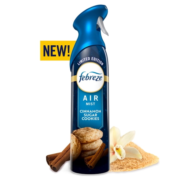 Febreze Odor-Fighting Air Freshener Spray, Room Spray, Cinnamon Sugar Cookies Air Mist, 8.1 oz, 1ct