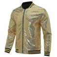 thumbnail image 2 of Allthemen Mens Sequins Casual Zipper Party Bomber Jacket, 2 of 4