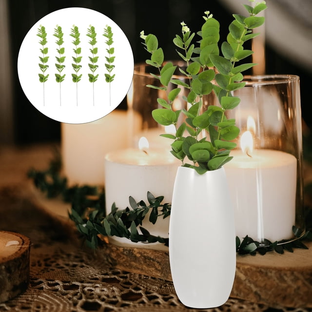 WEUVEB 5Ud Hojas Artificiales Realistas Para De Hogar Y Adornos De Fiesta