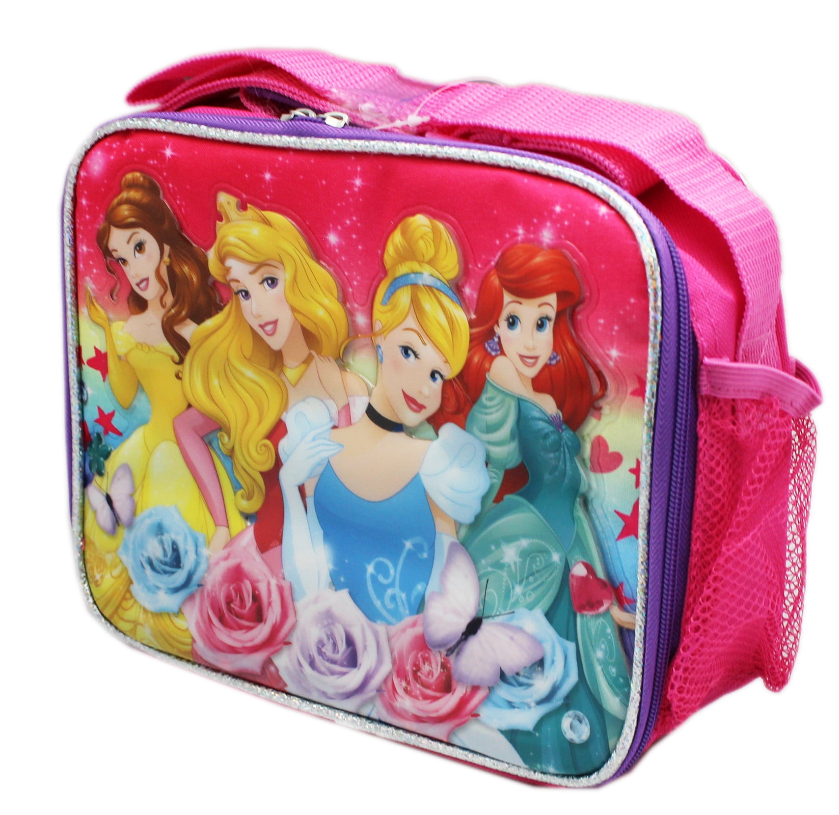 Disney Princess Lunch Box Ariel Cinderella Aurora Let Your Light Shine  Digital Holographic Lunch Bag Tote