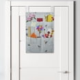 thumbnail image 2 of Tropical Hanging Pocket Organizer, Summer Exotic Strelitzia Bird of Paradise Pastel Colored Repetition, Printed Polyester Storage Bag with Pockets, 14" x 20", Pale Blue and Multicolor, 2 of 2