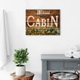 thumbnail image 2 of Farmhouse Cabin Wall Art Living Room Rustic Welcome Sign Pictures Wall Decor Nature Pine Trees Forest Brown Woodsy Grain Canvas Prints Lodge Woodland Painting Nursery Bedroom Home Decoration 12x16in, 2 of 6