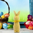 thumbnail image 5 of Easter Flocked Bunny Figurines with Bow Ties, 9 Inch Adorable Rabbit Tabletop Decor for Spring & Easter, Cute Home & Garden Ornaments for Easter Celebration, 5 of 6