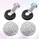 thumbnail image 2 of BRIGHTFUFU Tuercas y pernos para matrículas de vehículos Tapón de rosca de diamantes de imitación para automóviles Sujetadores especiales Tornillos antirrobo (blancos), 2 of 7