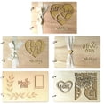 thumbnail image 1 of 20pcs Wooden Guest Book Signs Wedding Romantic Marriage Guestbook Decor, 1 of 9