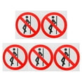 thumbnail image 1 of 5 Pcs Autocollants d'Avertissement Autocollants de Signalisation de Sécurité Sans Appui Adhésif PVC Rouge, 1 of 9
