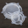 thumbnail image 3 of 6-Pack Set of Transparent Silicone Stretch Lids for Food Storage - Bowl and Cup Seal Covers - Reusable Kitchen Gadgets, 3 of 5