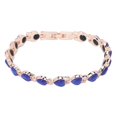 thumbnail image 1 of Bracelet magnétique en acier titane pour femme, accessoire de thérapie magnétique tendance et raffiné, idéal pour mincir, bleu, 1 of 4