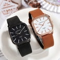 thumbnail image 2 of Reloj de cuarzo cuadrado sencillo con correa de reloj para estudiantes, para hombres y mujeres, estilo temperamental sencillo, 2 of 5