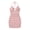 Pink, variant on Women's Mini Dress, Sleeveless Criss Cross Back Bodycon Dress with Cut Out Detail, Date Night, Fashion Strapless Style Dresses