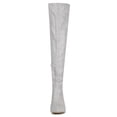 thumbnail image 6 of BLISSFUL STEP Women's Boots Glitter Point Toe Stiletto Heels Over The Knee High Boots Silver 9, 6 of 8