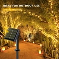 thumbnail image 5 of Morttic 4 Pack Solar Fairy Lights Outdoor , Each 66ft 200 LED Christmas Solar Lights Waterproof, 8 Modes Copper Wire Lights for Garden Tree Patio Wedding Party Decorations,, 5 of 16